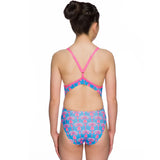 Maru - Flutter Pacer Aero Back Girls Swimsuit - Turquoise