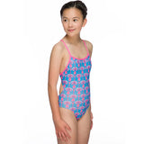 Maru - Flutter Pacer Aero Back Girls Swimsuit - Turquoise
