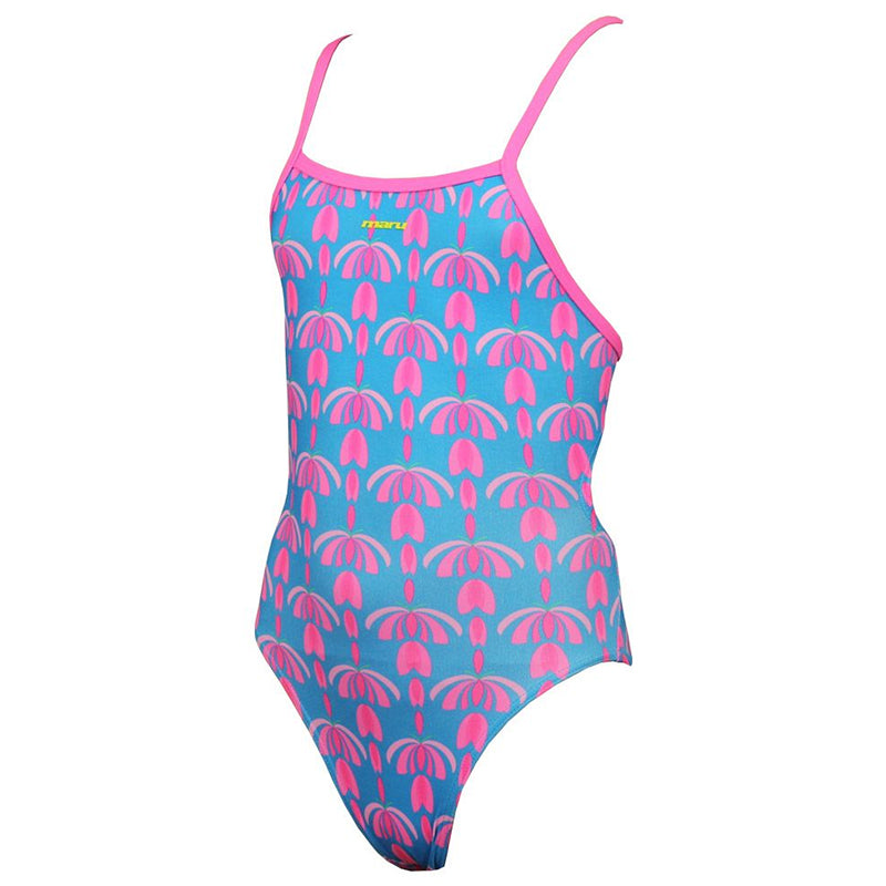 Maru - Flutter Pacer Aero Back Girls Swimsuit - Turquoise