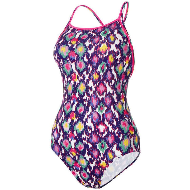 Maru - Fur Real Ecotech Sparkle Ace Back Ladies Swimsuit - White/Pink