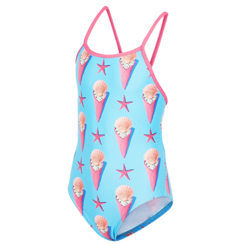 Maru - Gelato Pacer Fly Back Girls Swimsuit - Blue/Pink
