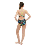 Maru - Shark Bait Pacer Fly Back Girls Swimsuit - Black/Multi