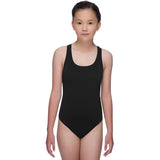 Maru - Solid Pacer Closed Back Girls Swimsuit - Black