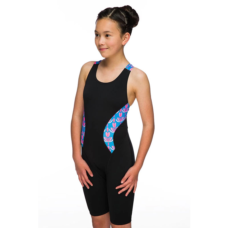 Maru Girls Swimwear - Flutter Pacer Panel Legs - Turquoise