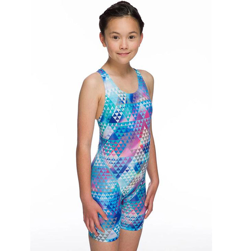 Maru Girls Swimwear - Tri Pacer Shortie Legs Blue