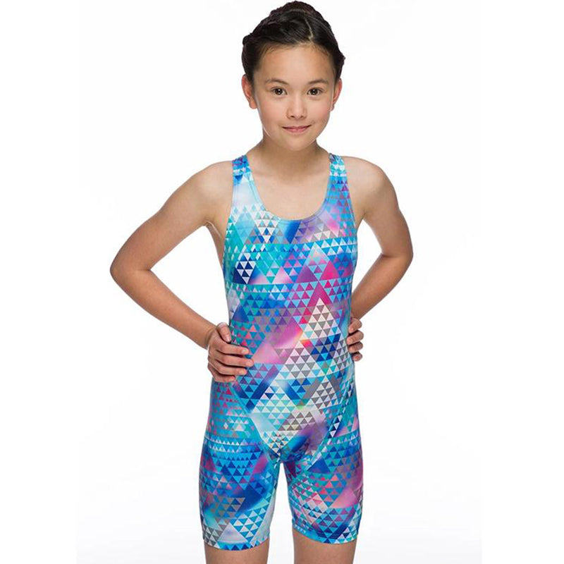 Maru Girls Swimwear - Tri Pacer Shortie Legs Blue