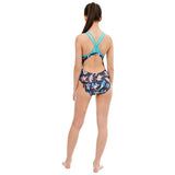 Maru - Turtle Bay Ecotech Sparkle Arrow Back Girls Swimsuit - Black/Multi