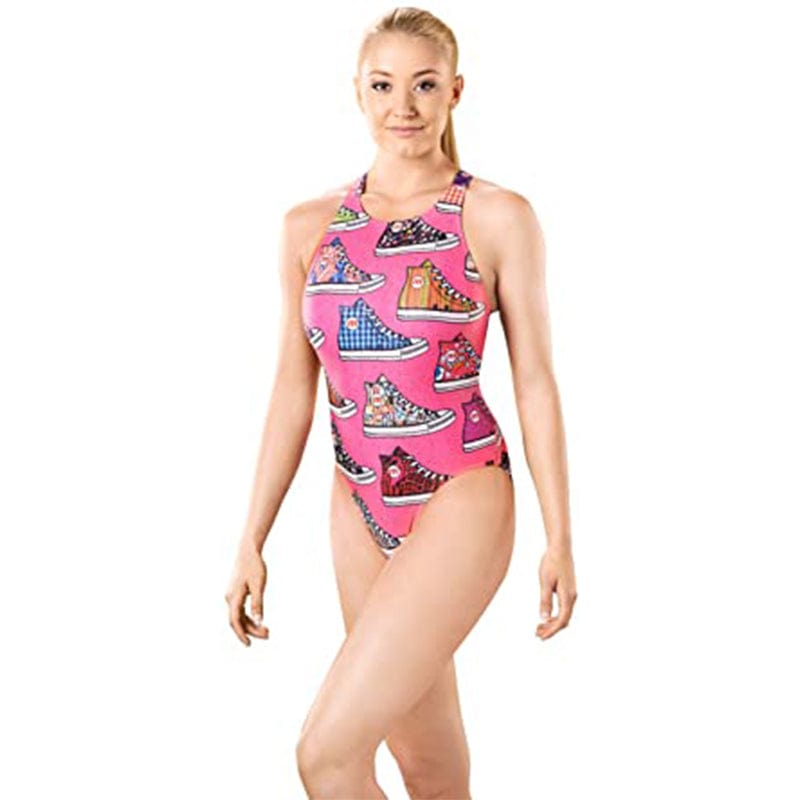 Maru - High Top Sparkle Tek Back Womens Swimsuit - Pink
