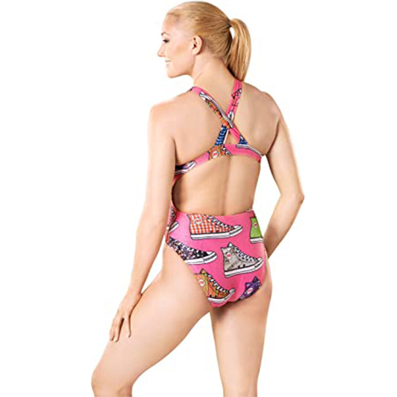 Maru - High Top Sparkle Tek Back Girls Swimsuit - Pink