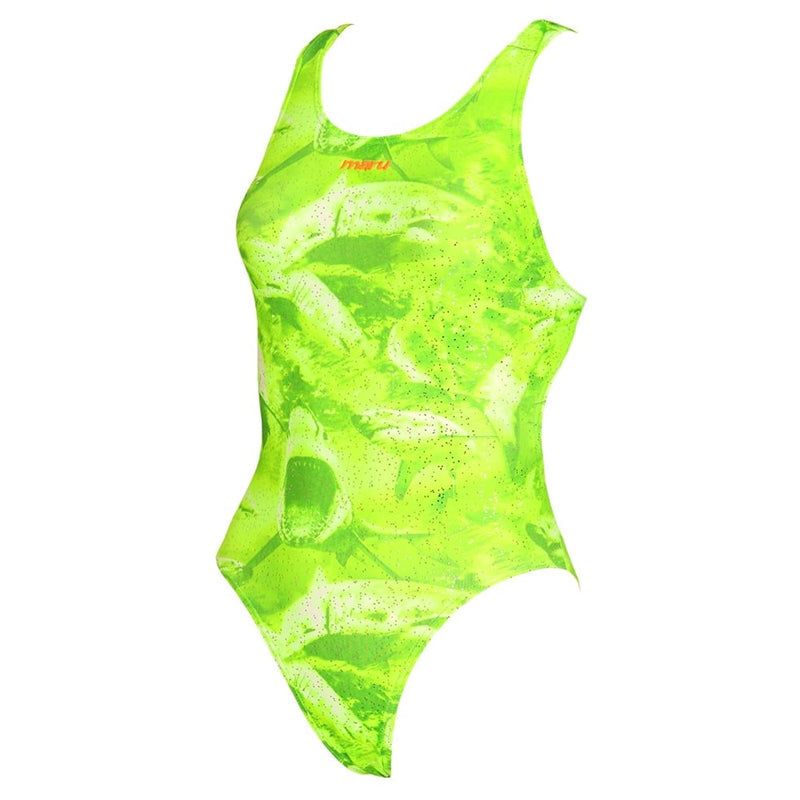 Maru - Jaws Sparkle Auto Back Girls Swimsuit - Green