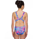Maru - Kitty Pacer Auto Back Girls Swimsuit - Black/Multi