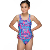 Maru - Kitty Pacer Auto Back Girls Swimsuit - Black/Multi