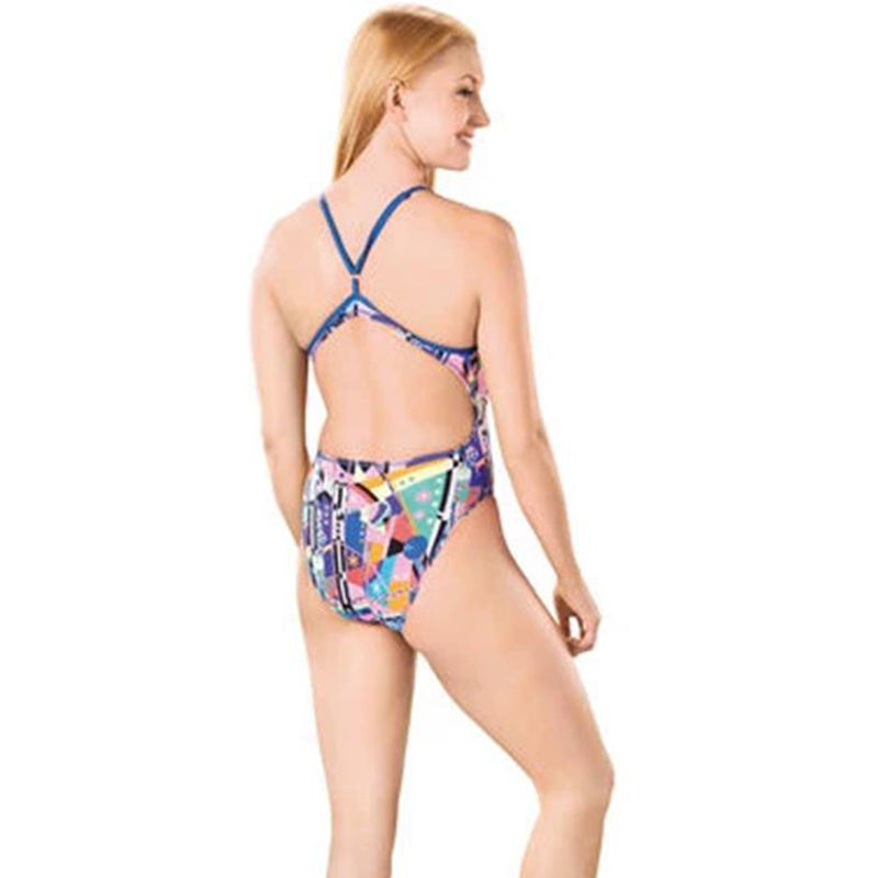 Maru - Miro Pacer Splash Back Ladies Swimsuit - Pink/Blue