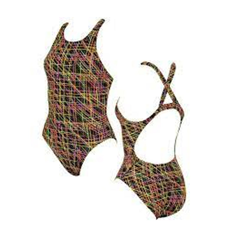 Maru - Lindos Tek Back Swimsuit - Black/Neon