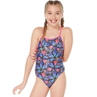 Maru - Mariposa Sparkle Fly Back Girls Swimsuit - Purple/Multi
