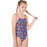 Maru - Mariposa Sparkle Fly Back Girls Swimsuit - Purple/Multi