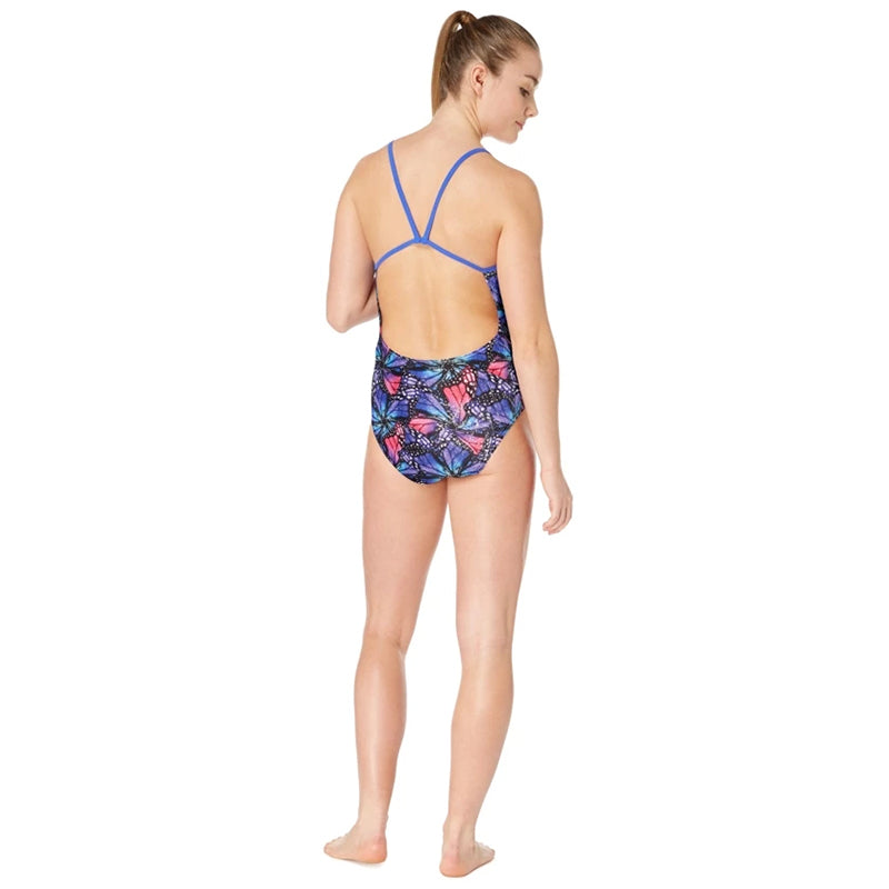 Maru - Mariposa Sparkle Swift Back Ladies Swimsuit - Orange/Multi