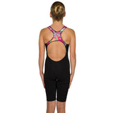 Maru Girls Swimwear - Meteor Panel One Piece Kneeskin Black/Multi