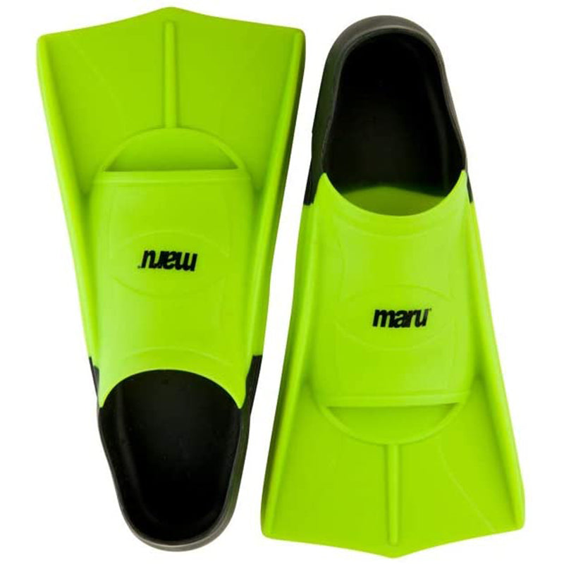 Maru - "New" Training Fins / Flippers - Neon Lime/Black