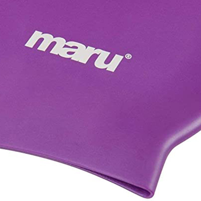Maru - Plain Coloured Silicone Swim Hat - Purple