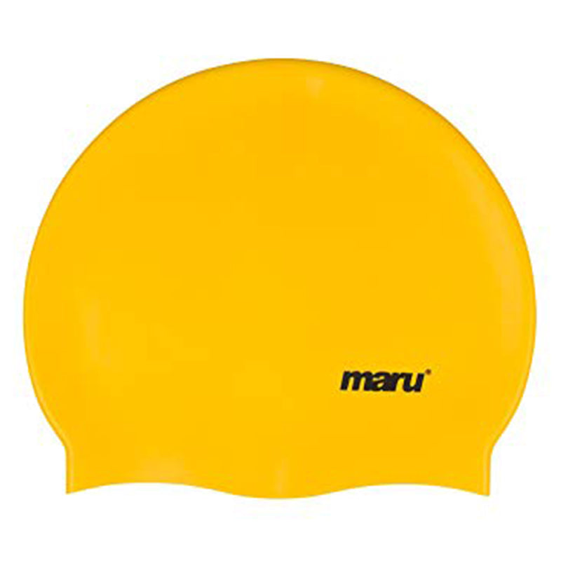 Maru - Plain Coloured Silicone Swim Hat - Yellow