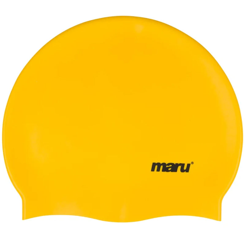 Maru - Plain Coloured Silicone Swim Hat - Yellow