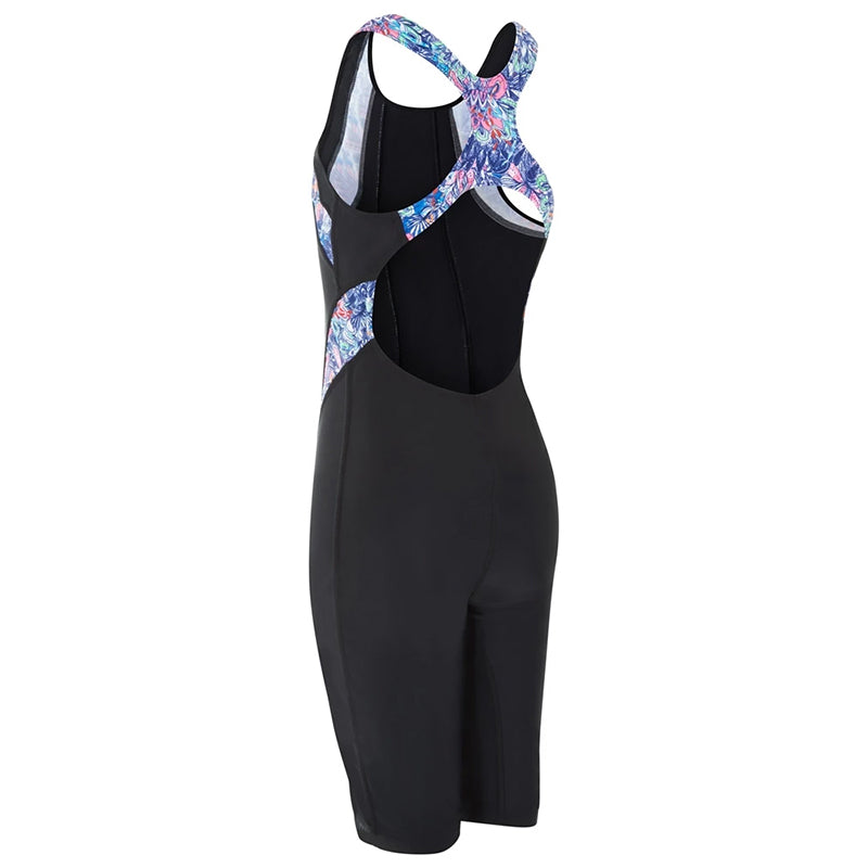 Maru Girls Swimwear - Secret Garden Legsuit - Black/Multi