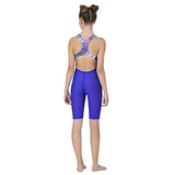 Maru Girls Swimwear - Shatter Ecotech Panel Legsuit - Blue/Pink