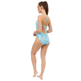 Maru - Shimmer Ecotech Sparkle Tie Back Ladies Swimsuit - Aqua