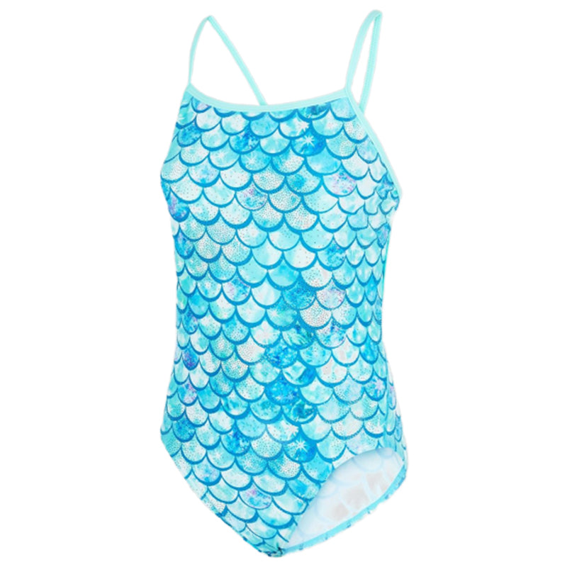 Maru - Shimmer Ecotech Sparkle Tie Back Ladies Swimsuit - Aqua