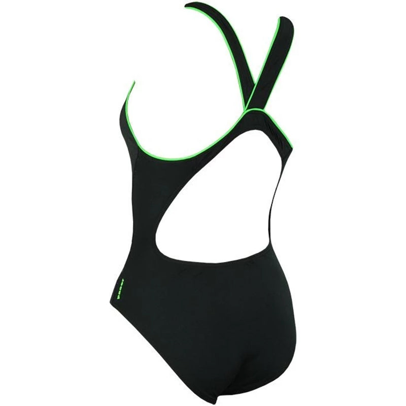 Maru - Snowy Pacer Vault Back Ladies Swimsuit - Black/White - Aqua Swim Supplies