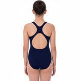 Maru - Solid Pacer Rave Back Girls Swimsuit - Navy