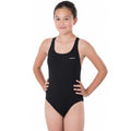 Maru - Solid Pacer Rave Back Girls Swimsuit - Black