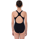 Maru - Solid Pacer Rave Back Girls Swimsuit - Black