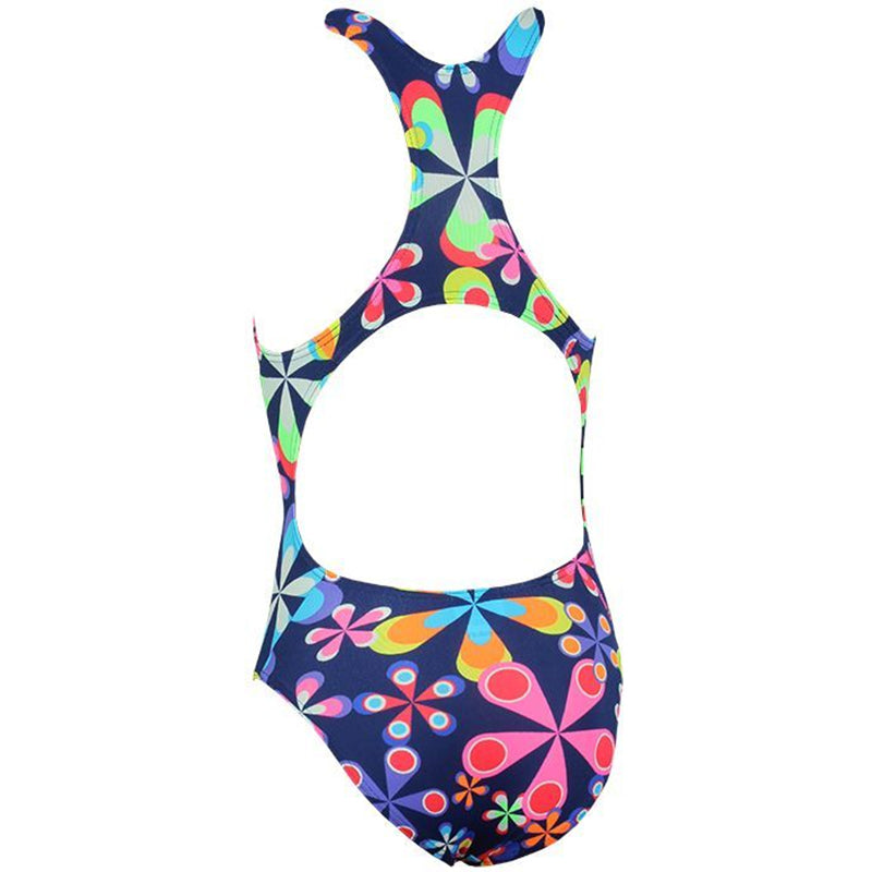 Maru - Spiro Pacer Rave Back Girls Swimsuit - Navy/Brights - Aqua Swim Supplies