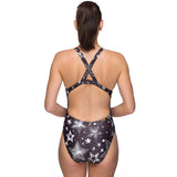 Maru - Starlight Sparkle Tek Back Ladies Swimsuit - Black/Silver