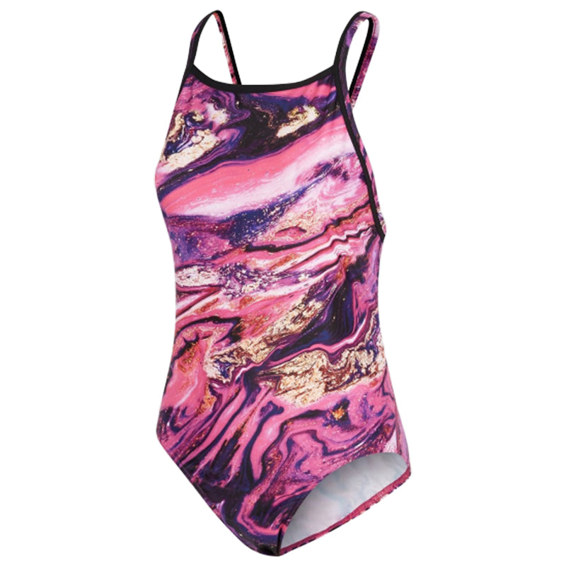 Maru - Strata Ecotech Ace Back Ladies Swimsuit - Pink/Gold