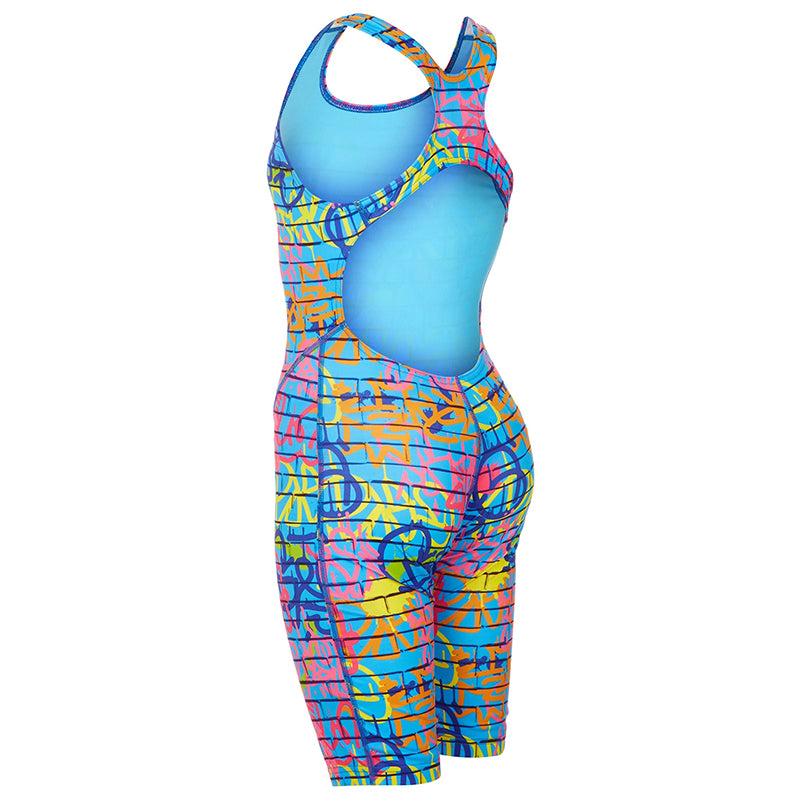 Maru Girls Swimwear - Street Art Pacer Legsuit - Blue/Multi