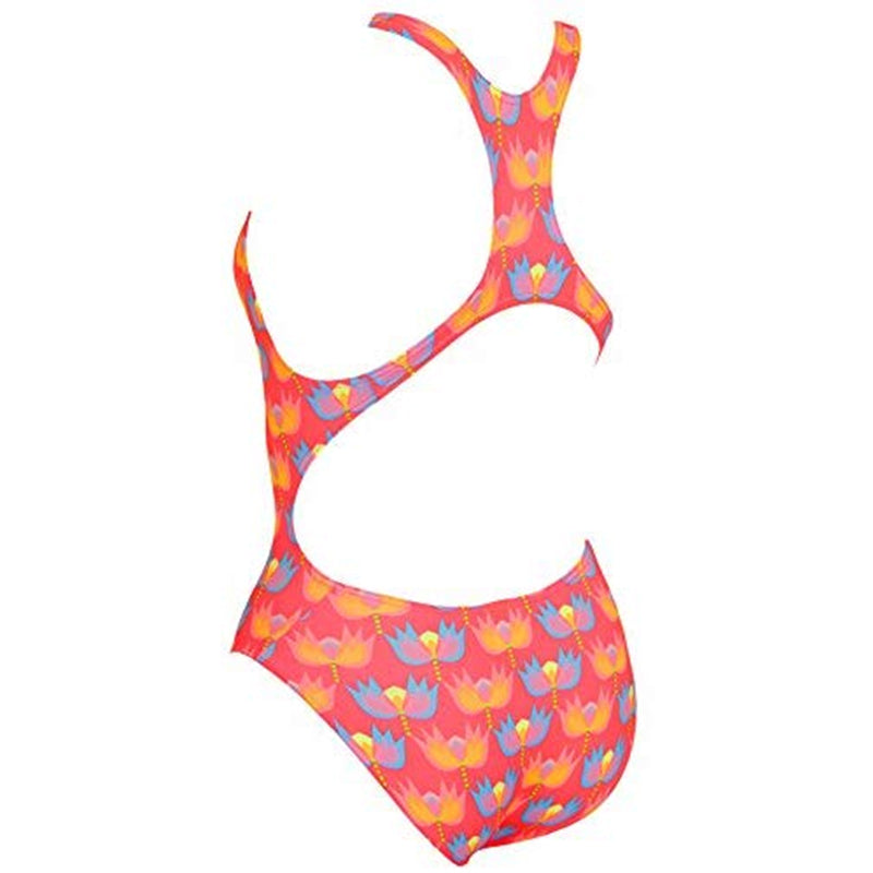 Maru - Tulips Pacer Rave Back Girls Swimsuit - Pink/Turquoise