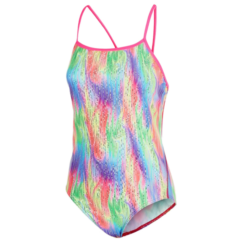 Maru - Tutti Frutti Ecotech Sparkle Tie Back Ladies Swimsuit - Multi