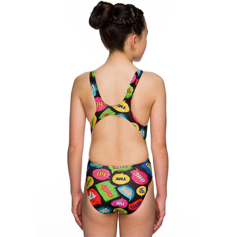 Maru - Txt Pacer Auto Back Girls Swimsuit - Multi