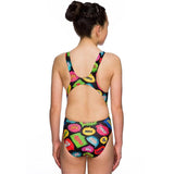 Maru - Txt Pacer Auto Back Girls Swimsuit - Multi