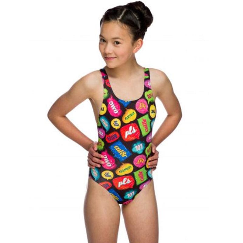 Maru - Txt Pacer Auto Back Girls Swimsuit - Multi