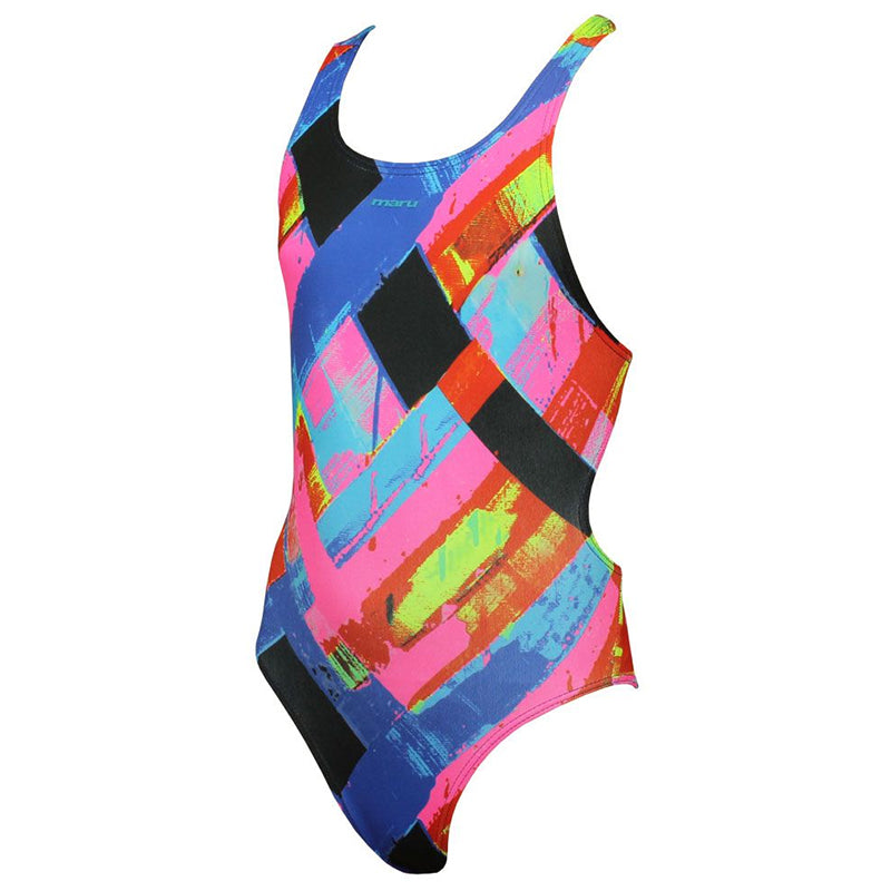 Maru - Woven Pacer Rave Back Girls Swimsuit