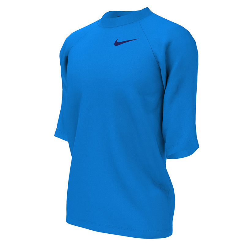 Nike - Boys Block Logo Short Sleeve Hydroguard (Photo Blue)