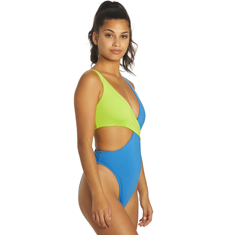 Nike - Color Block Crossover One Piece (Pacific Blue)