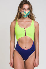 Nike - Colorblock Cutout One Piece (Indigo Burst)