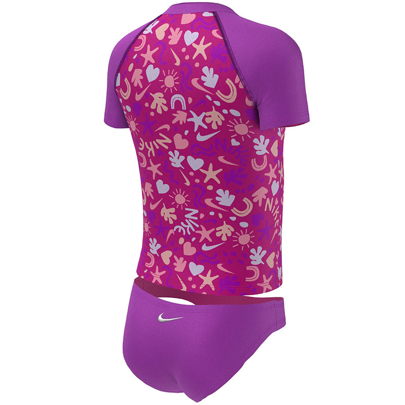 Nike - Fun Forest Short Sleeve Top Bikini Set (Pink Prime)