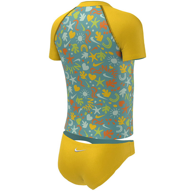 Nike - Fun Forest Short Sleeve Top Bikini Set (Washed Teal)