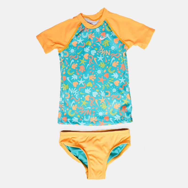 Nike - Fun Forest Short Sleeve Top Bikini Set (Washed Teal)